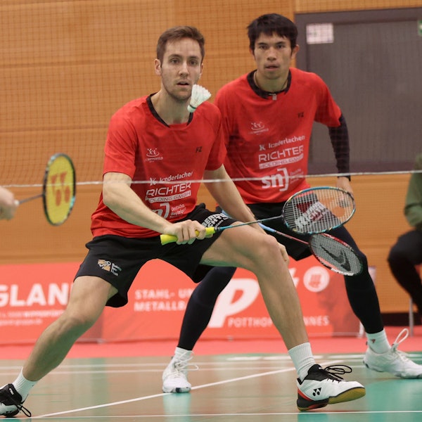 Spielszene Badminton