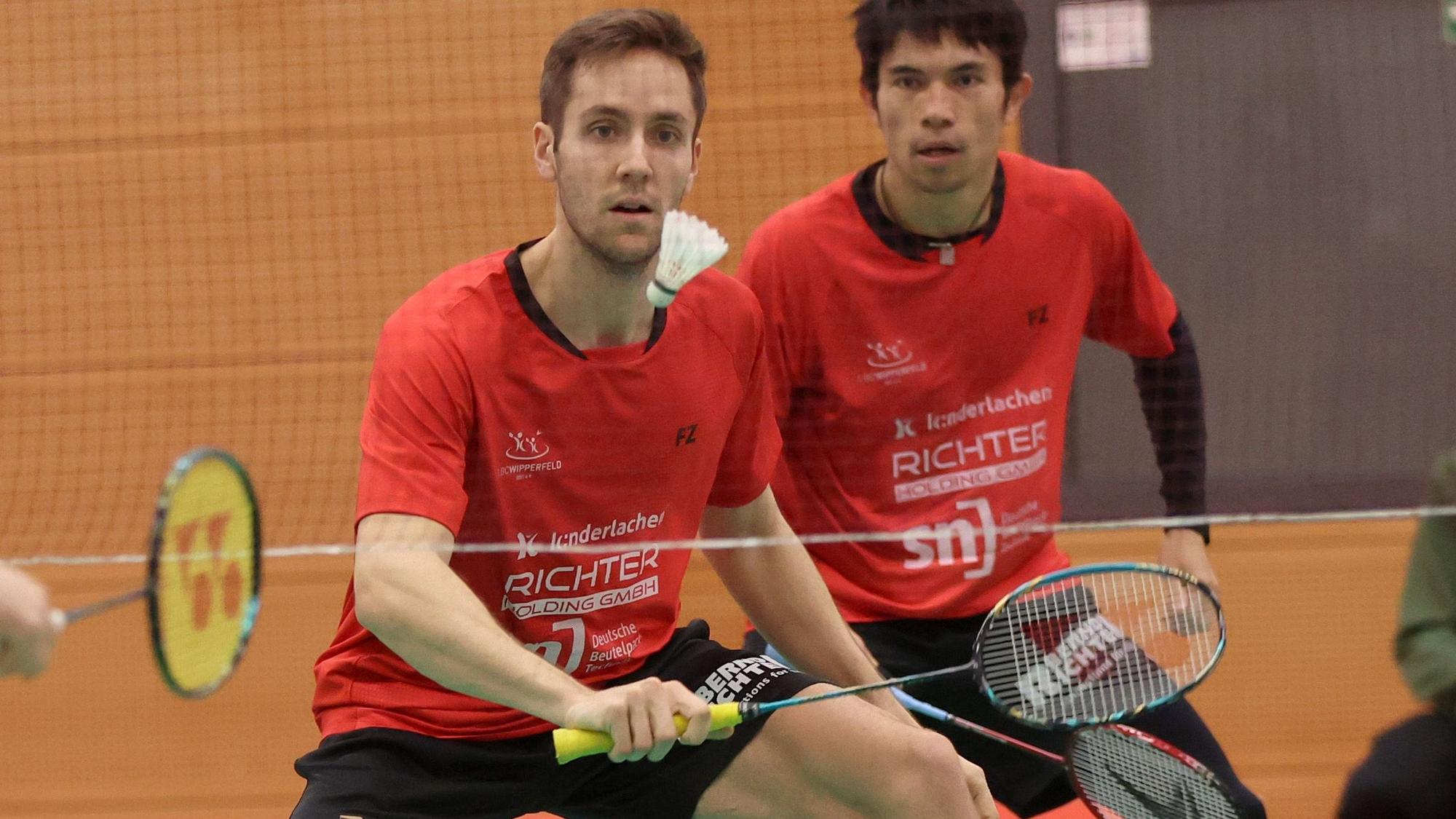 Spielszene Badminton