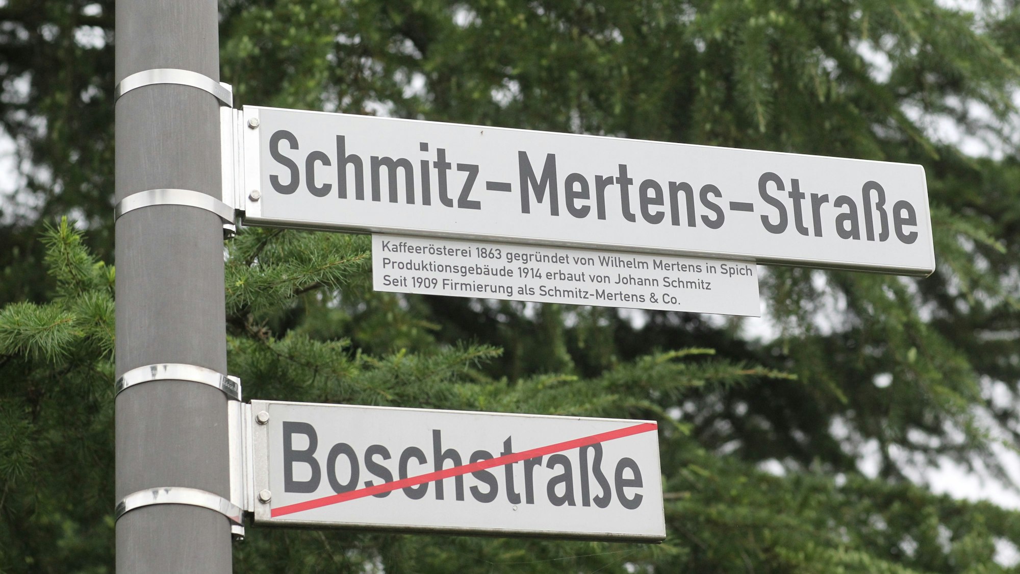 Die Boschstraße in Troisdorf Oberlar ist in die Schmitz-Mertens-Straße umgewandelt worden.