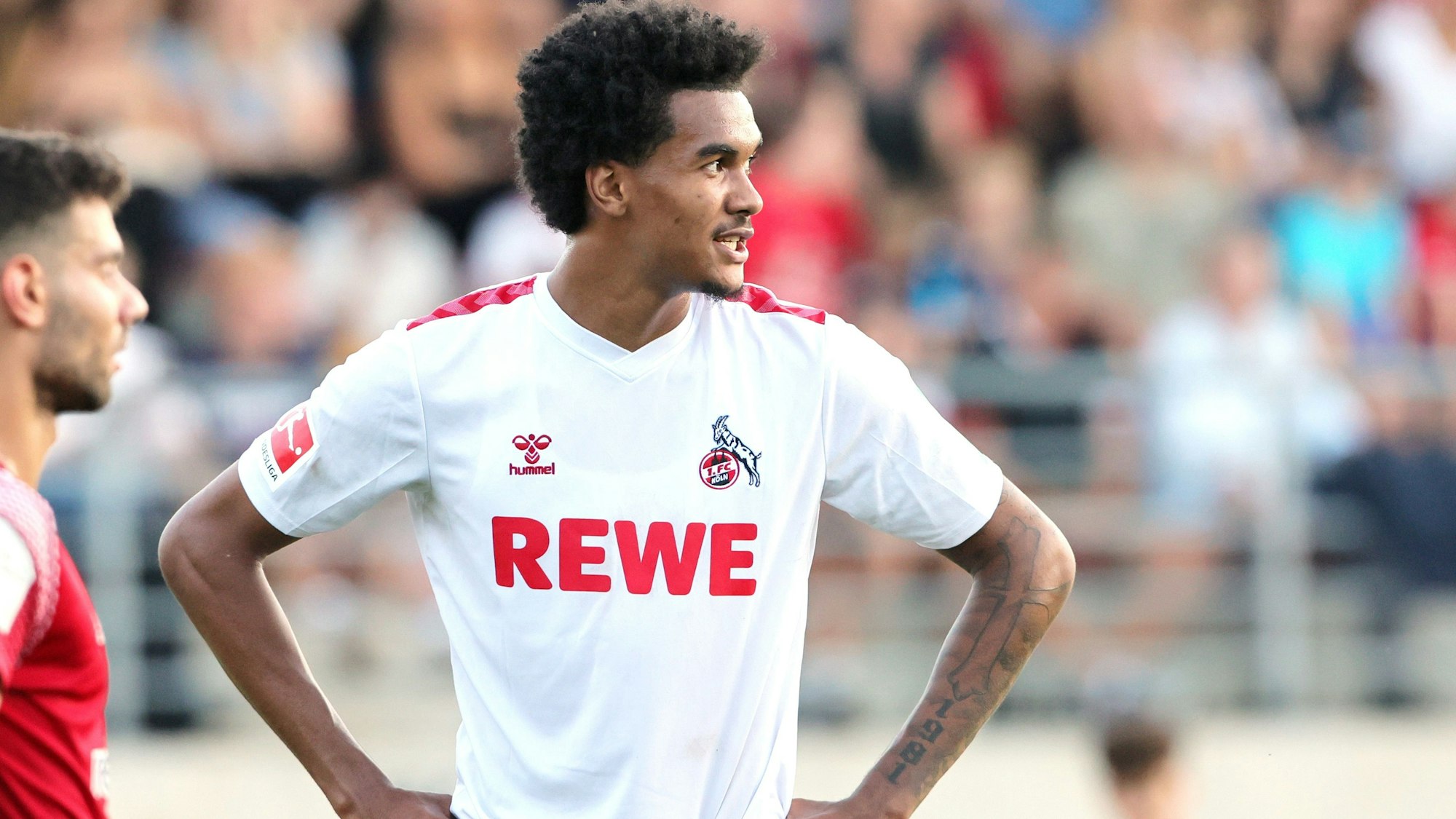 Testspiel, Bergisch Gladbach vs.1.FC Köln, 06.09.2023, Damion Downs (1. FC Köln), Bild: Herbert Bucco