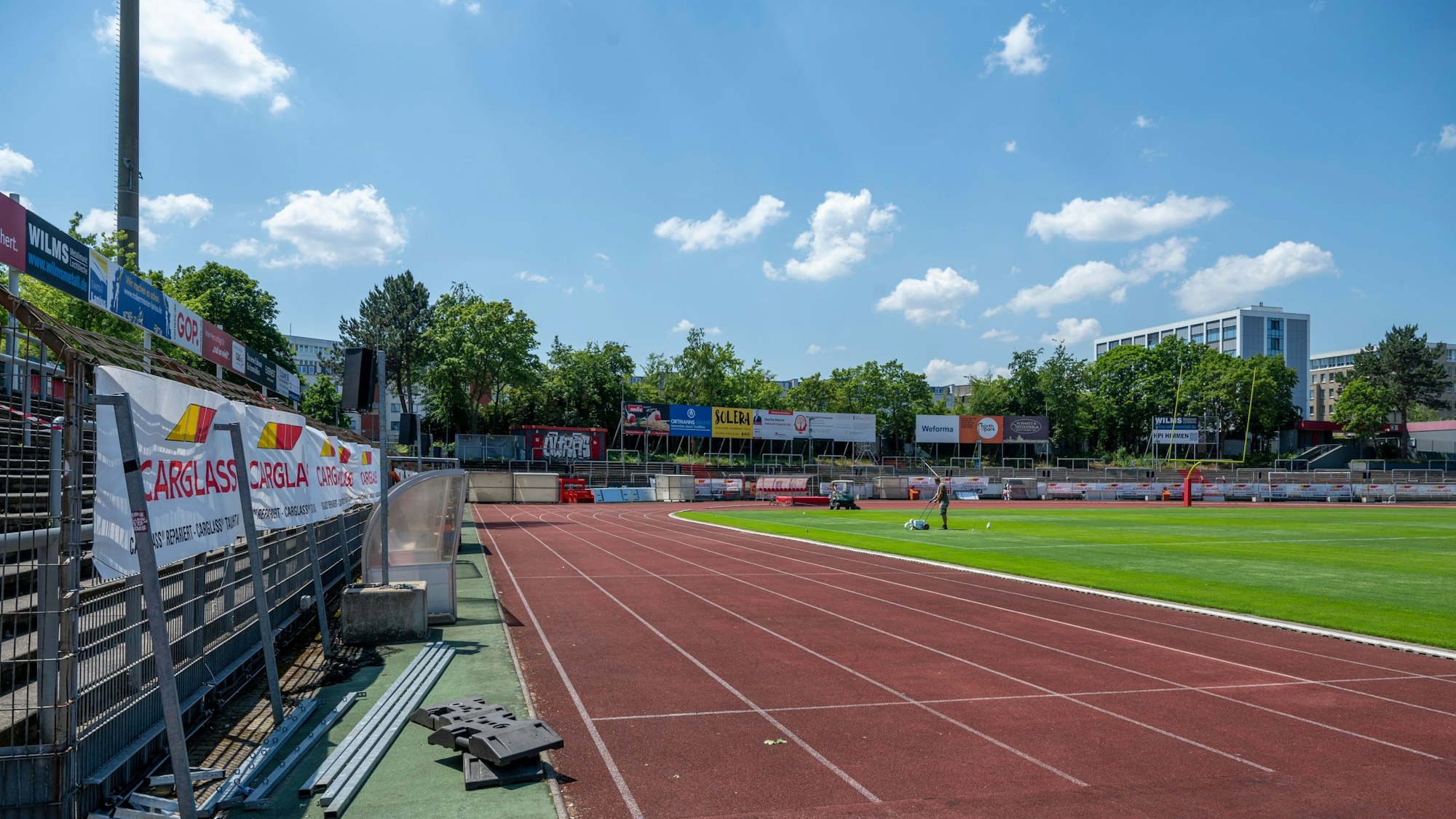 Blick in den Jean-Löring-Sportpark in Zollstock