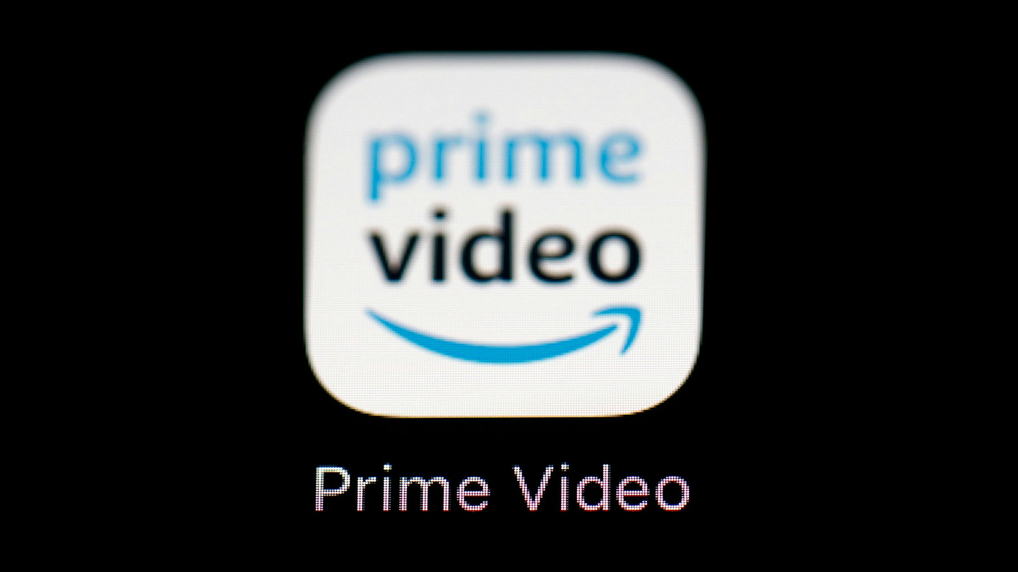 Foto eines Bildschirms, auf dem Amazons Prime Video Streaming App zu sehen ist.