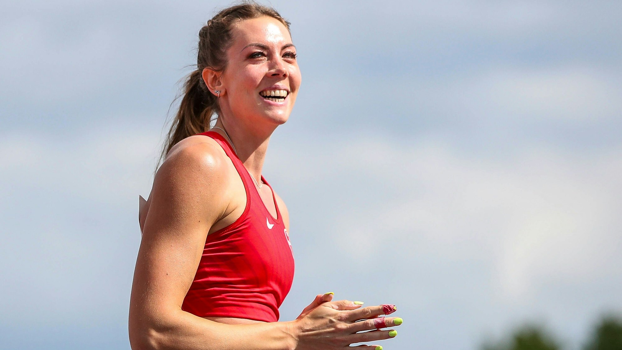 Sky s the limit 2020 Zweibruecken, 25.07.2020 Katharina Bauer TSV Bayer 04 Leverkusen Sky s the limit 2020 am 25.07.2020 im Westpfalzstadion, Zweibruecken Rheinland-Pfalz. *** Sky s the limit 2020 Zweibruecken, 25 07 2020 Katharina Bauer TSV Bayer 04 Leverkusen Sky s the limit 2020 on 25 07 2020 at the Westpfalzstadion, Zweibruecken Rhineland Palatinate Copyright: xBEAUTIFULxSPORTS/AxelxKohringx