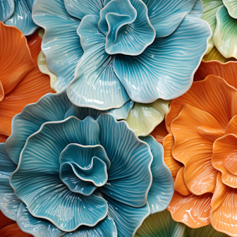 Illustration: Schüsseln in der Form von Blättern