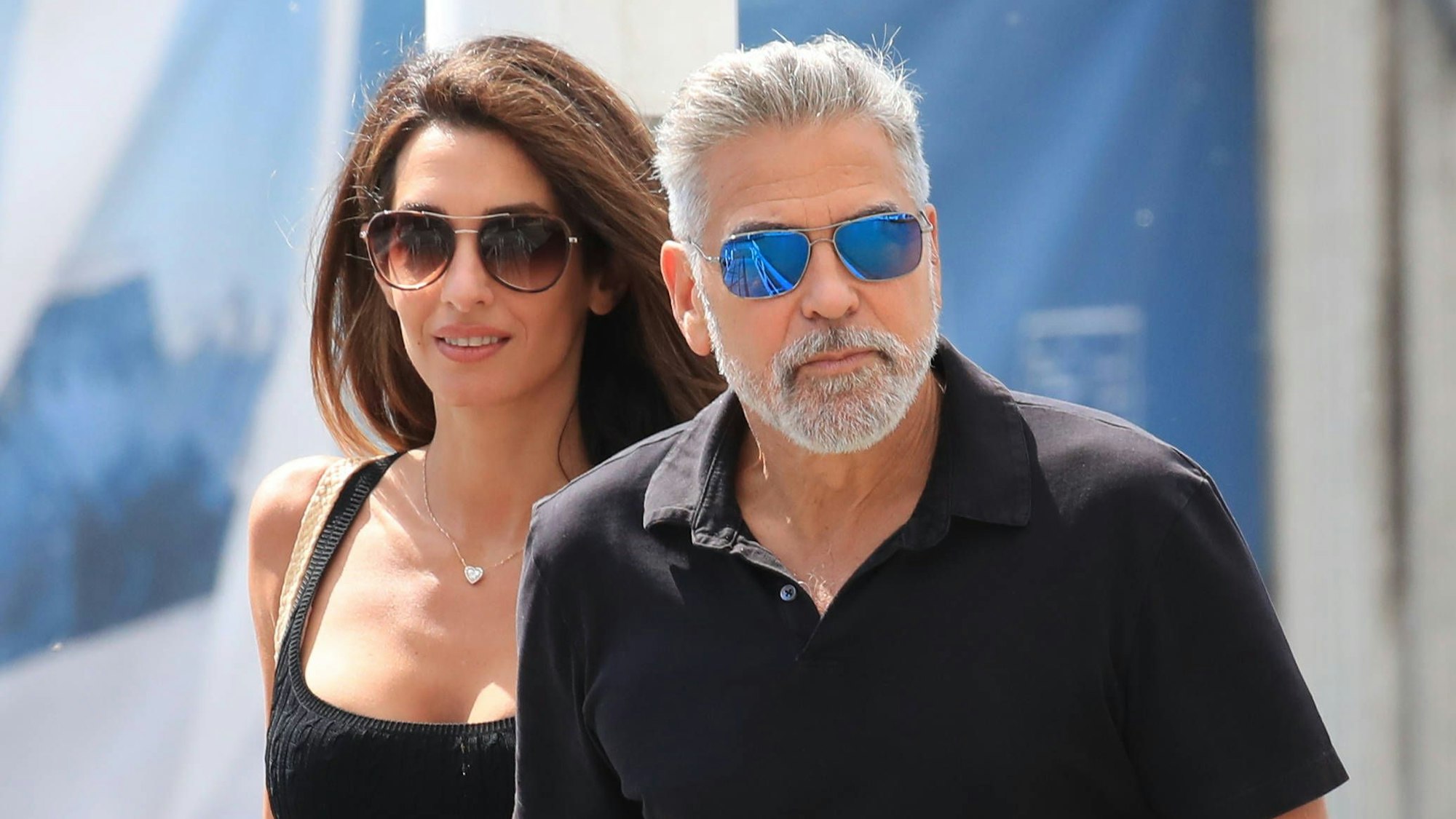 George Clooney und seine Ehefrau Amal Clooney bei den Filmfestspielen von Venedig.