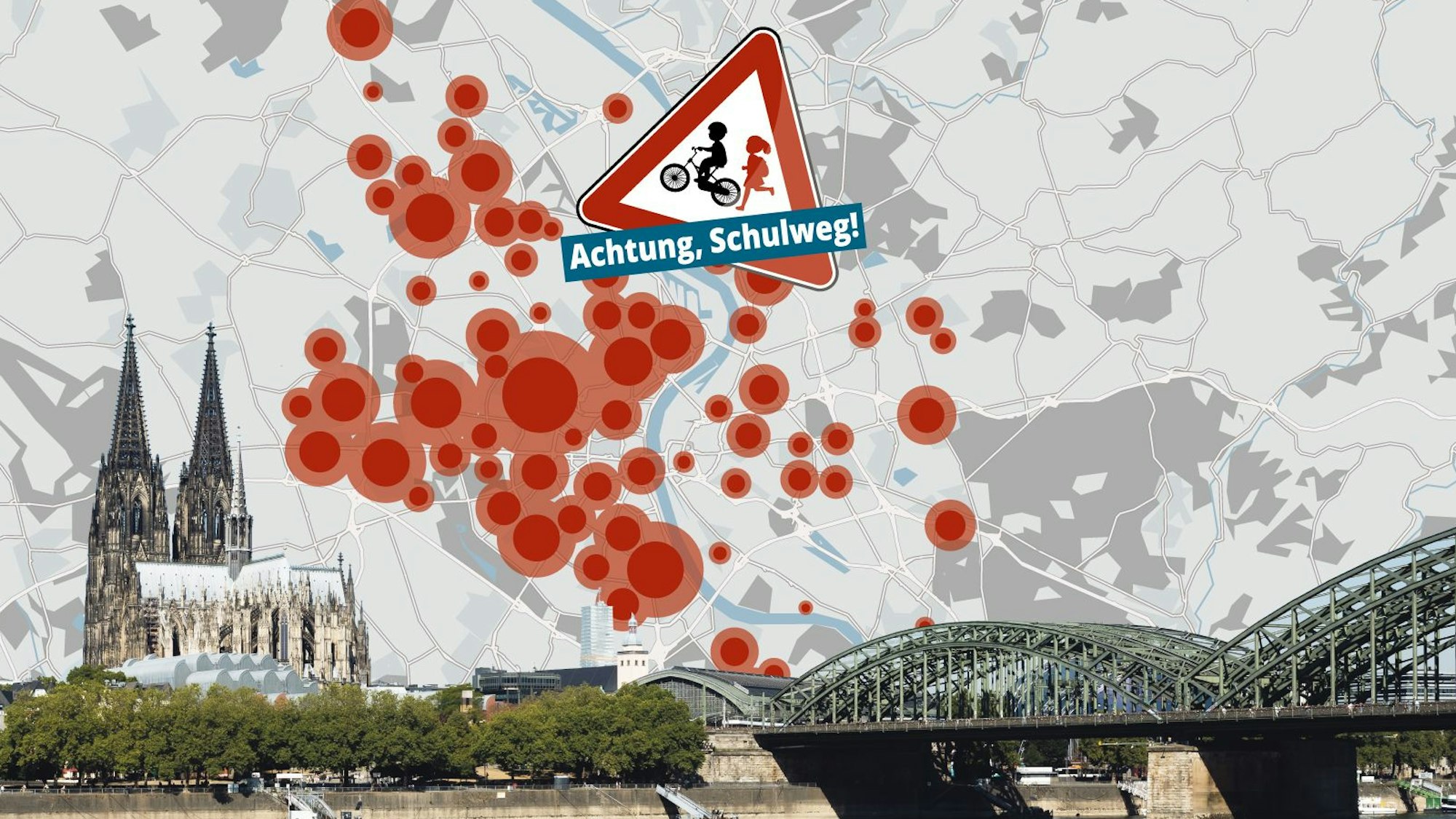 Motiv der „Kölner Stadt-Anzeiger“-Aktion: „Achtung, Schulweg!“