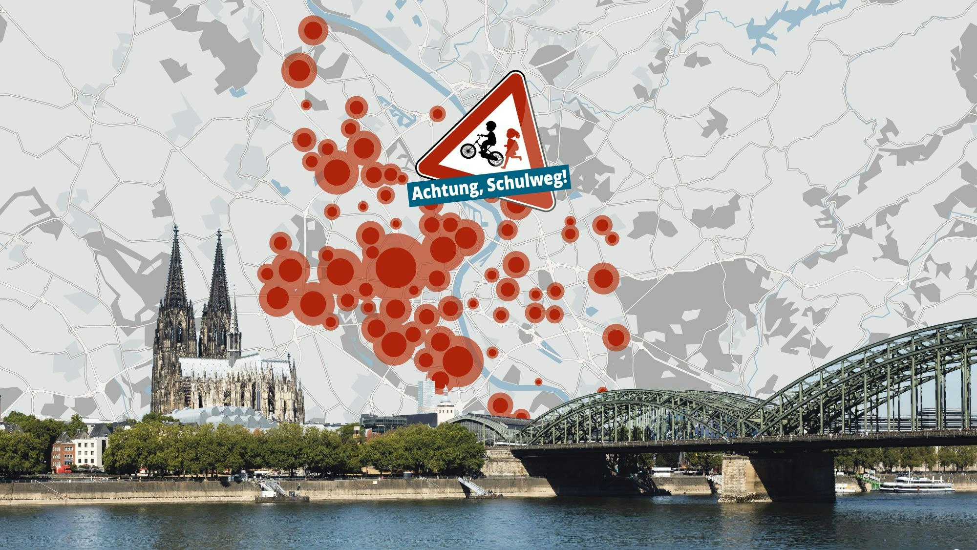 Motiv der „Kölner Stadt-Anzeiger“-Aktion: „Achtung, Schulweg!“