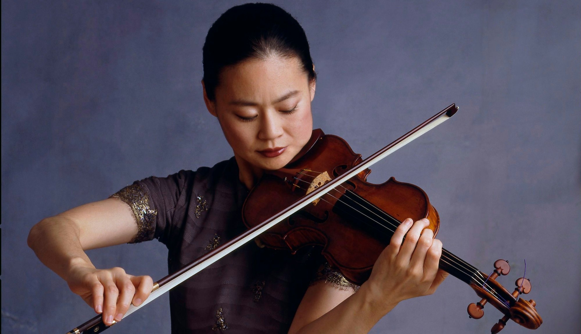 Die japanische Stargeigerin Midori.