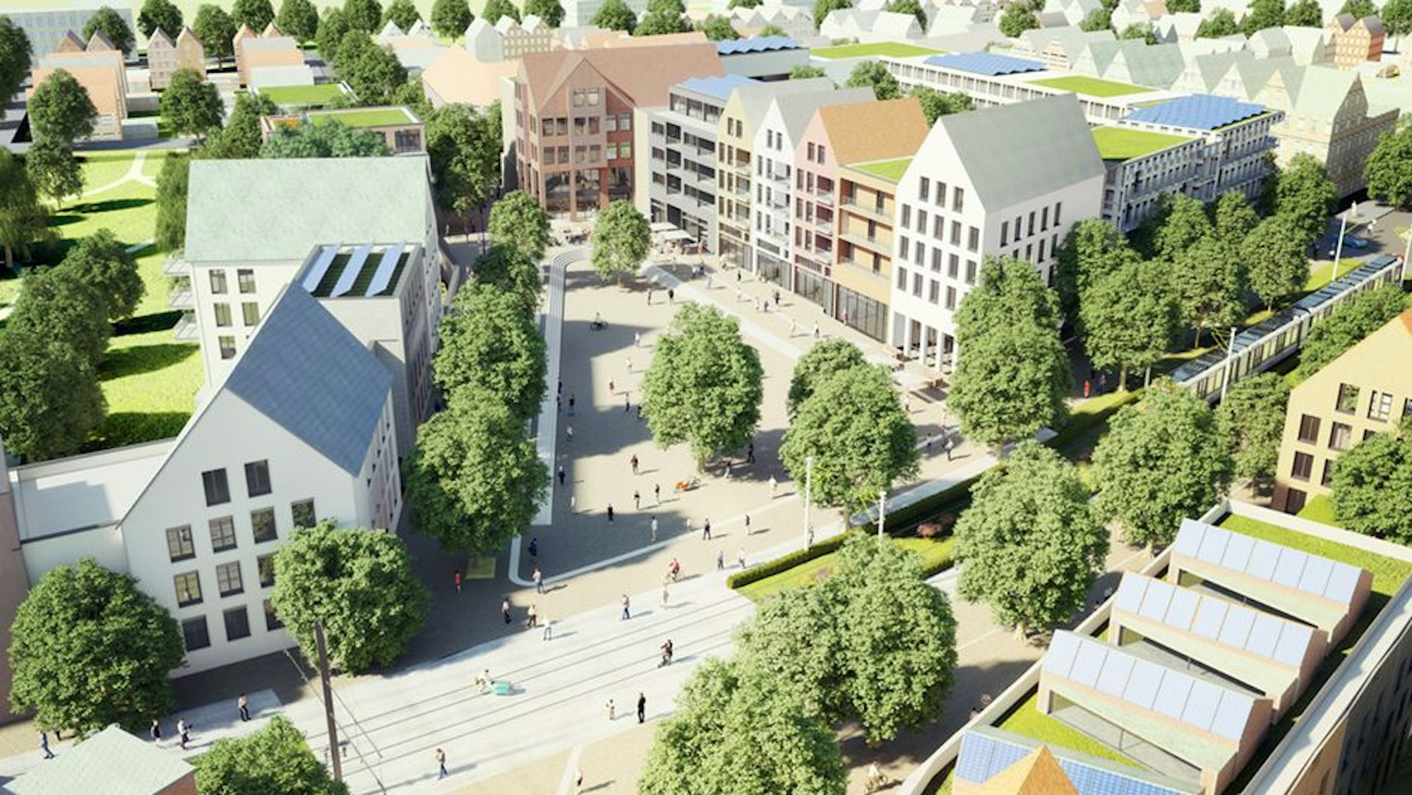 Auf der Grafik ist der geplante Marktplatz zu sehen.