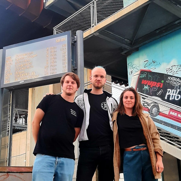 Regisseure und Regisseurin des Films „Vergiss Meyn nicht“: Jens Mühlhoff, Kilian Kuhlendahl, Fabiana Fragale.