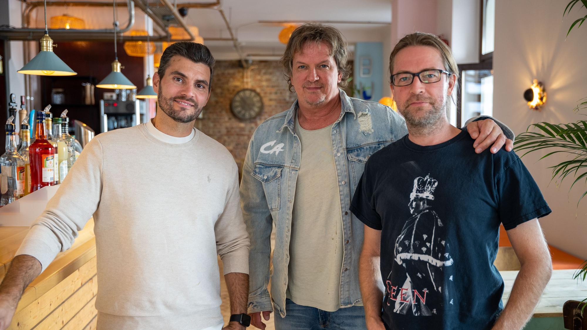 Nurdin Argat, Christian und Simon Becker (v. l.) betreiben gemeinsam das Bistro Matilda in Sülz.