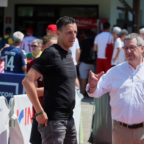 Christian Keller und FC-Präsident Werner Wolf im Sommertrainingslager in Österreich.