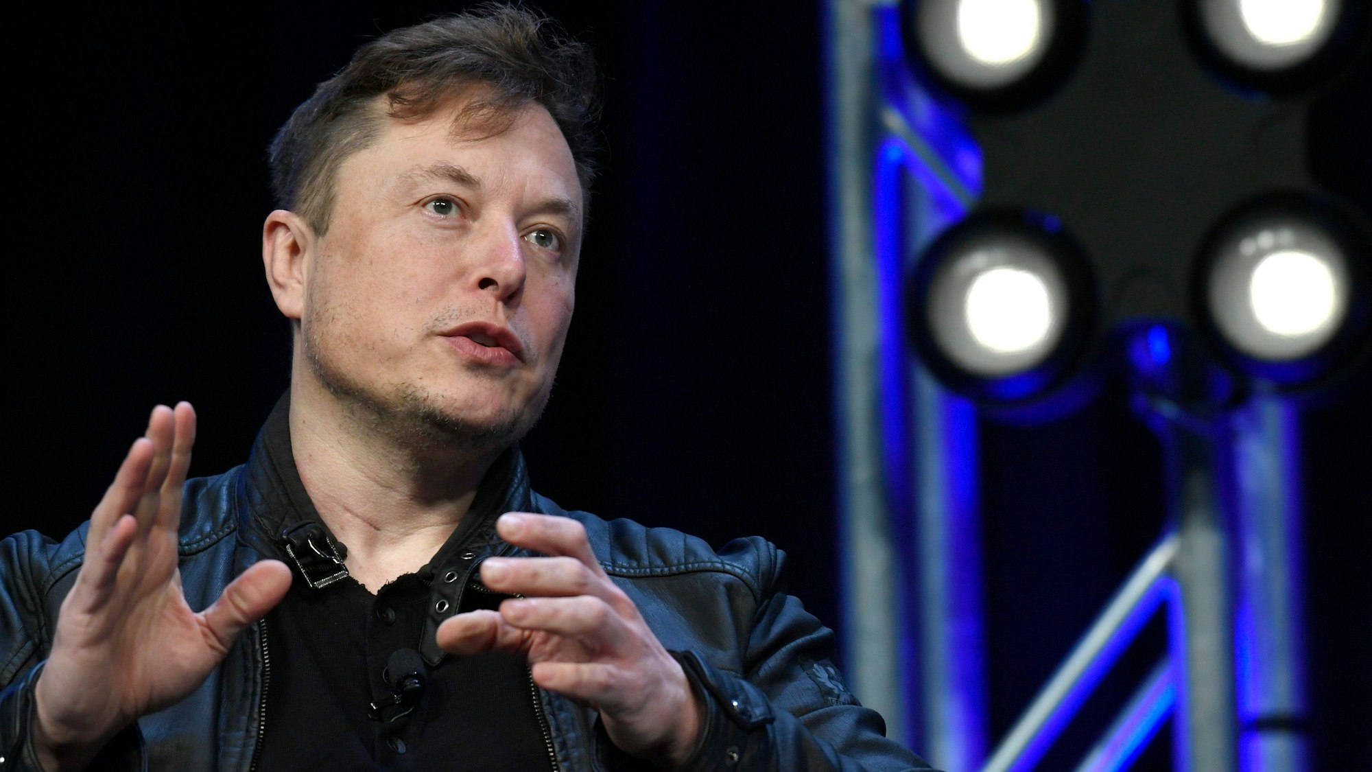 Tech-Milliardär Elon Musk spricht auf der Satellite Conference and Exhibition in Washington.