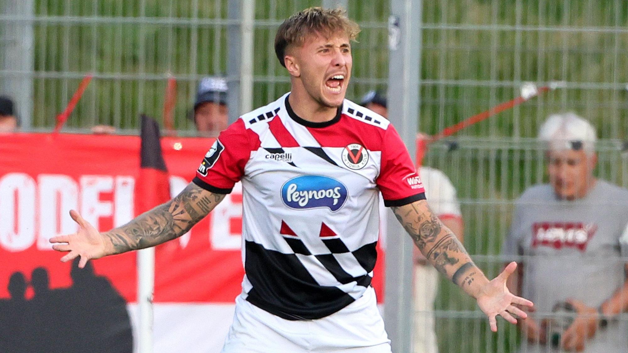 FC Viktoria Köln vs. RW Essen, 3. Liga, von links: Luca Marseiler (Viktoria), 23.08.2023, Bild: Herbert Bucco