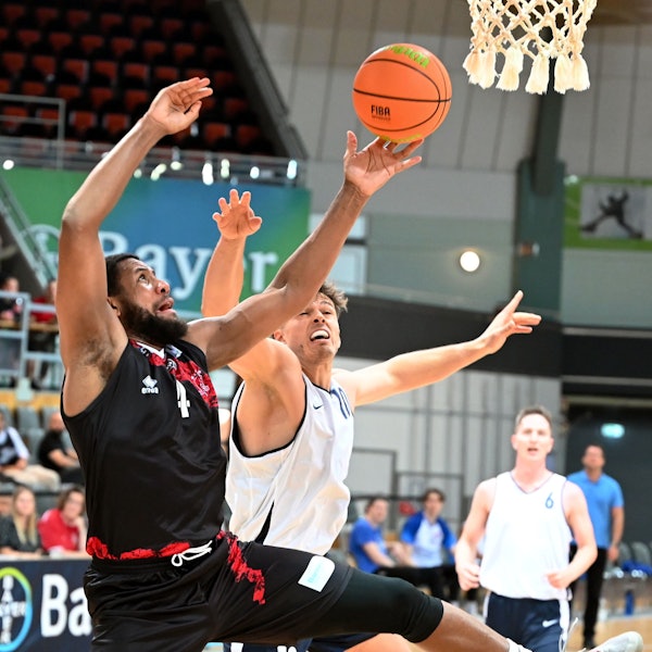 15.09.2023, Basketball-Bayer Giants-Etzella Ettelbruck
links: Quadre Lollis (Bayer)
Foto: Uli Herhaus