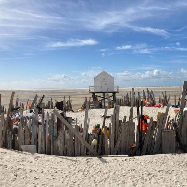 Rund um das ehemalige Rettungshäuschen auf Vlieland werden alle Kuriositäten gesammelt, die die Nordsee anspült
