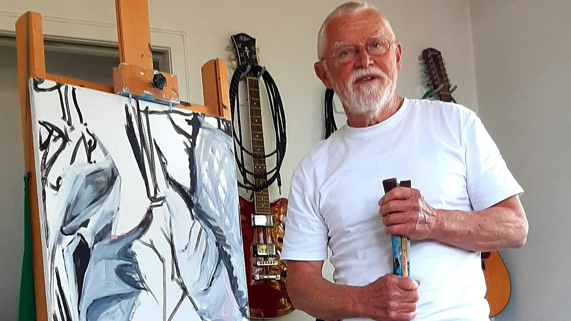 Klaus Wolf in seinem Atelier.