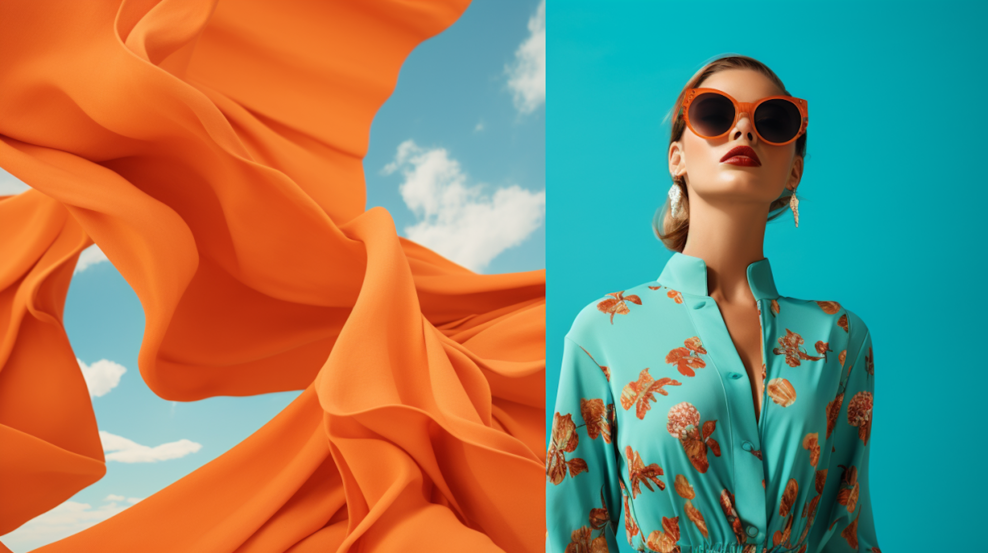 Illustration: Mode glamourös von einem weiblichen Model inszeniert