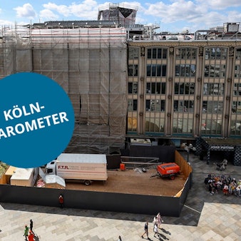 Die Baustelle Dom-Hotel.