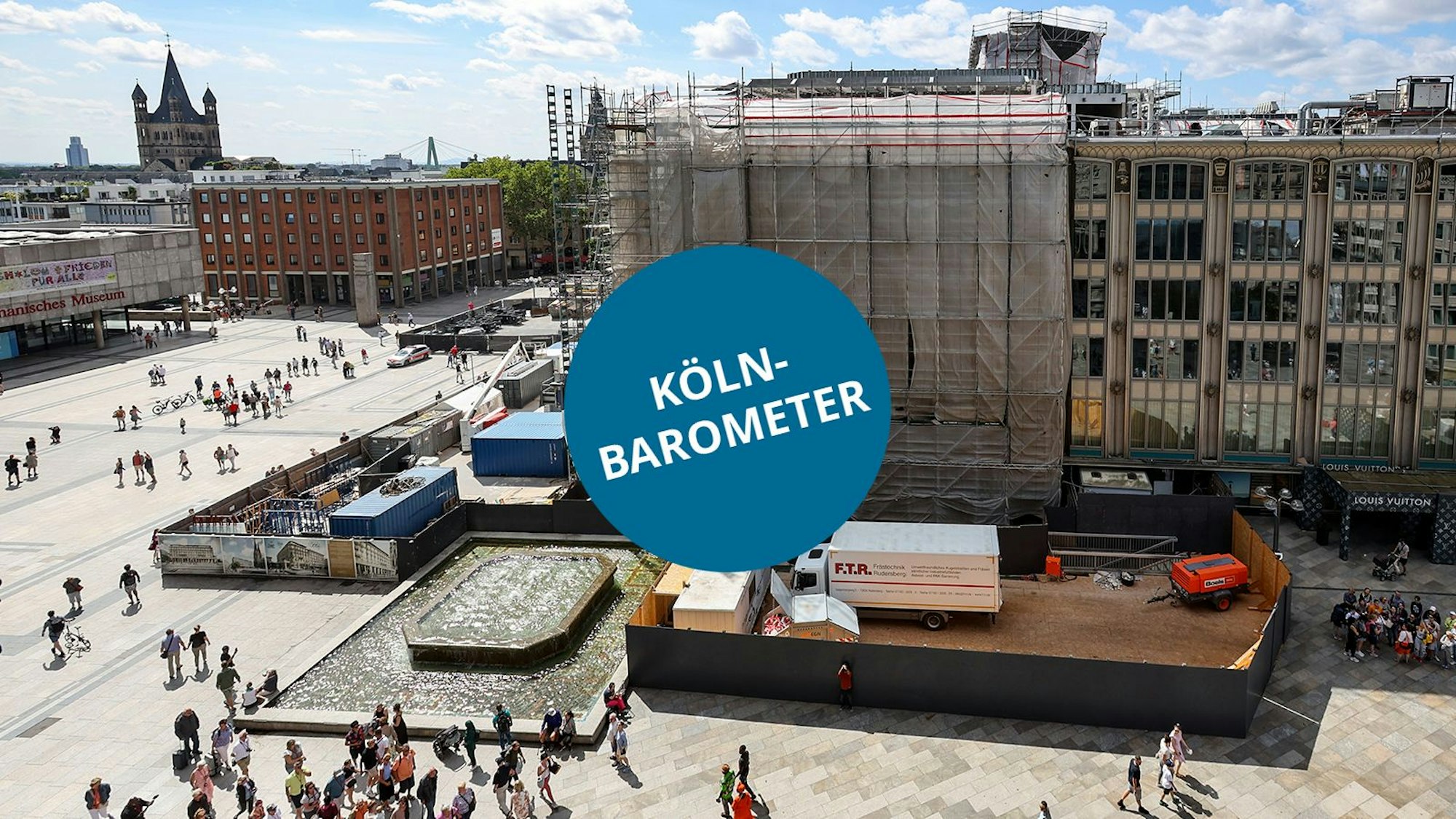 Die Baustelle Dom-Hotel.