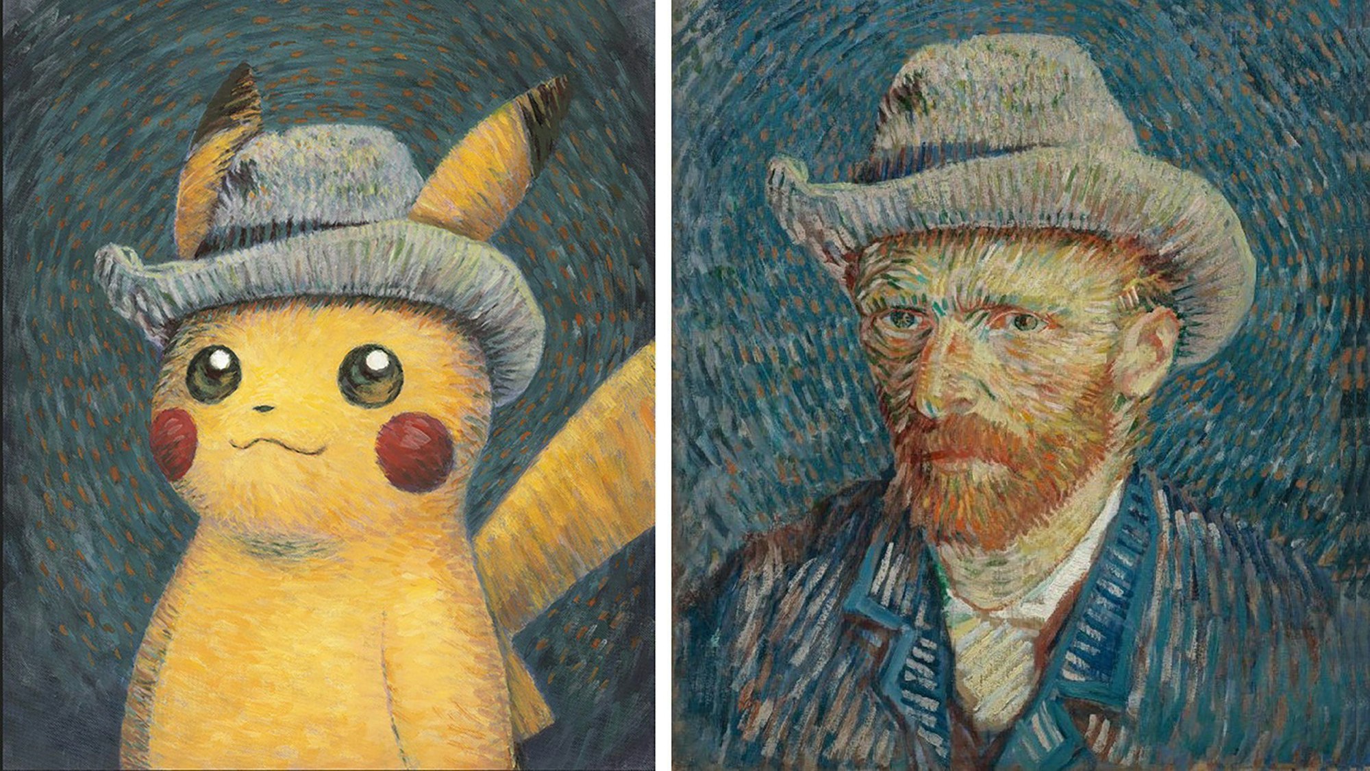 Pikachu, inspiriert von Selbstporträt mit grauem Filzhut.t.