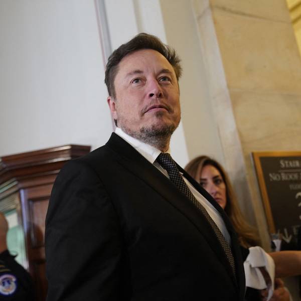 Milliardär Elon Musk steht in einem Anzug bei einer Veranstaltung seines Weltraumunternehmens SpaceX auf dem Roten Teppich. Musk hatte zuletzt den Kurznachrichtendienst Twitter in X umbenannt.