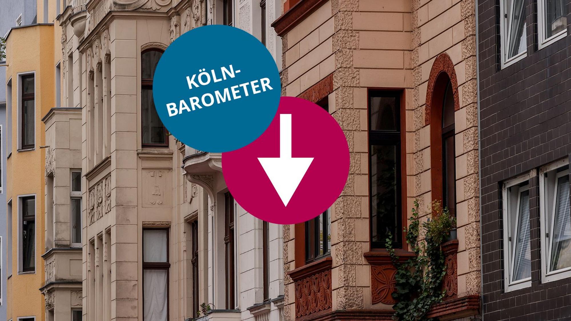 Fassade von Wohnungen in Köln.