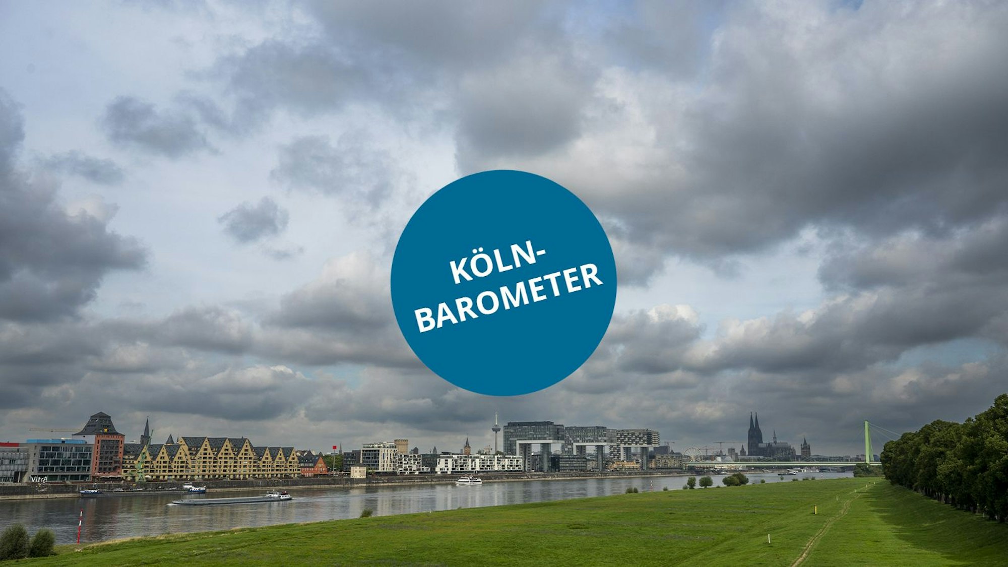 Dicke Wolken über den Poller Wiesen