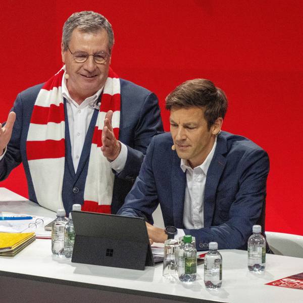 Präsident Werner Wolf und Vize Carsten Wettich bei der Mitgliederversammlung