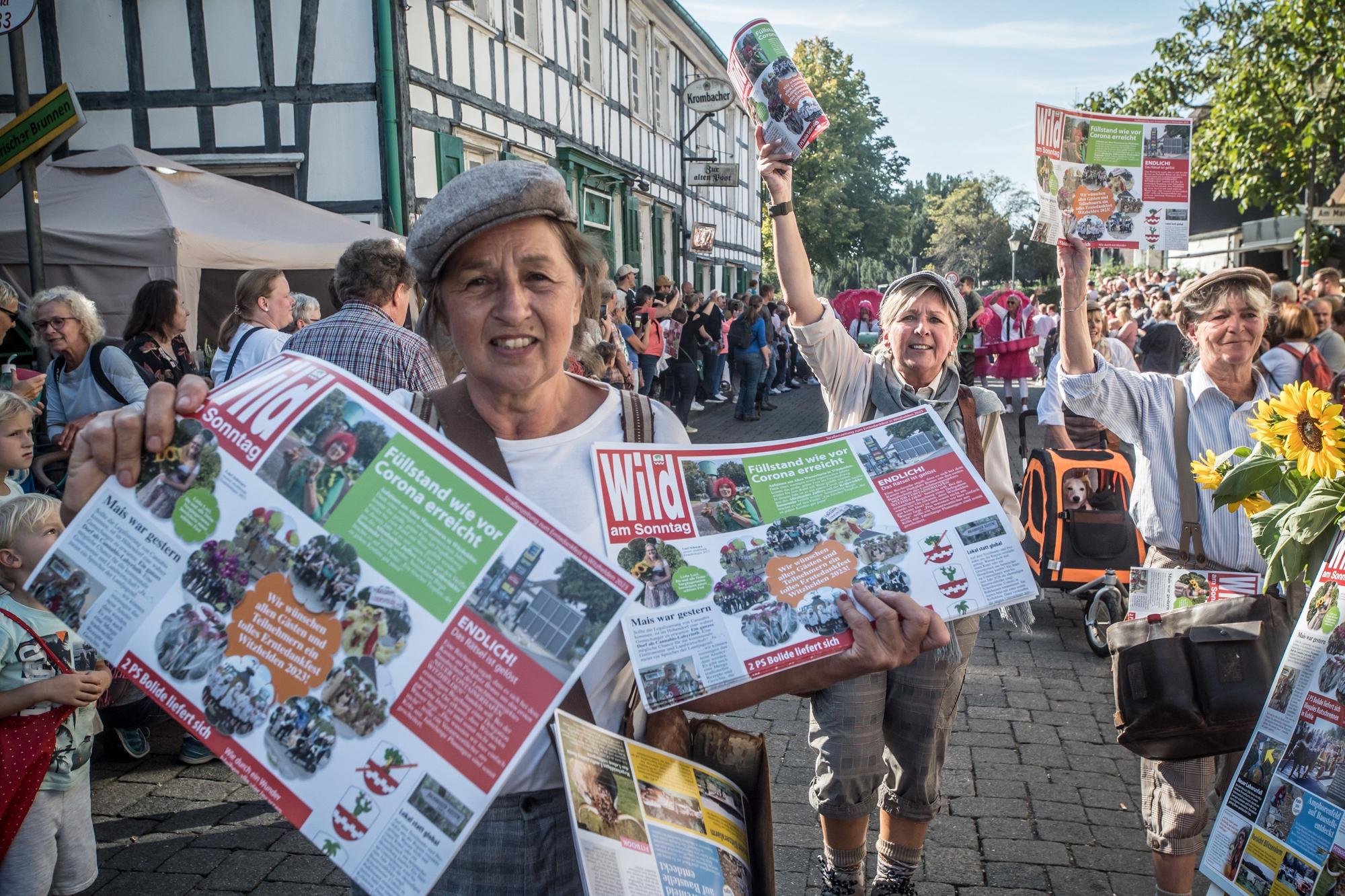 Beim Erntedankzug in Witzhelden.