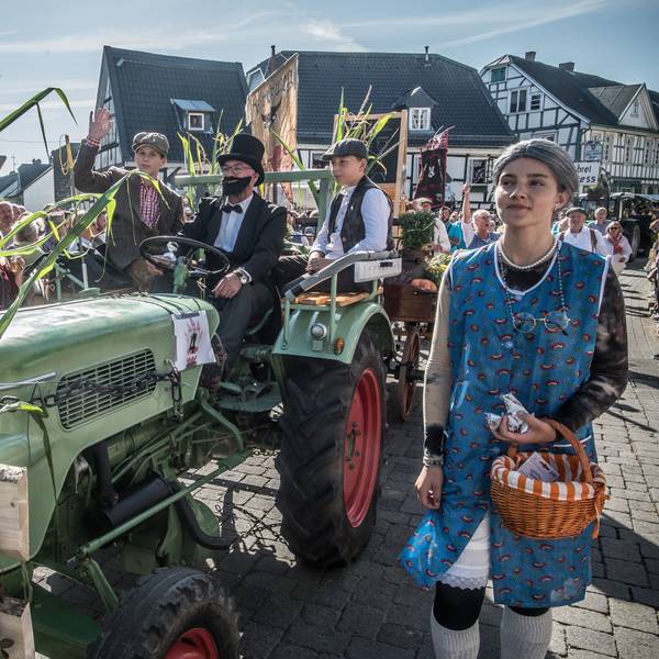 Beim Erntedankzug in Witzhelden im vergangenen Jahr.