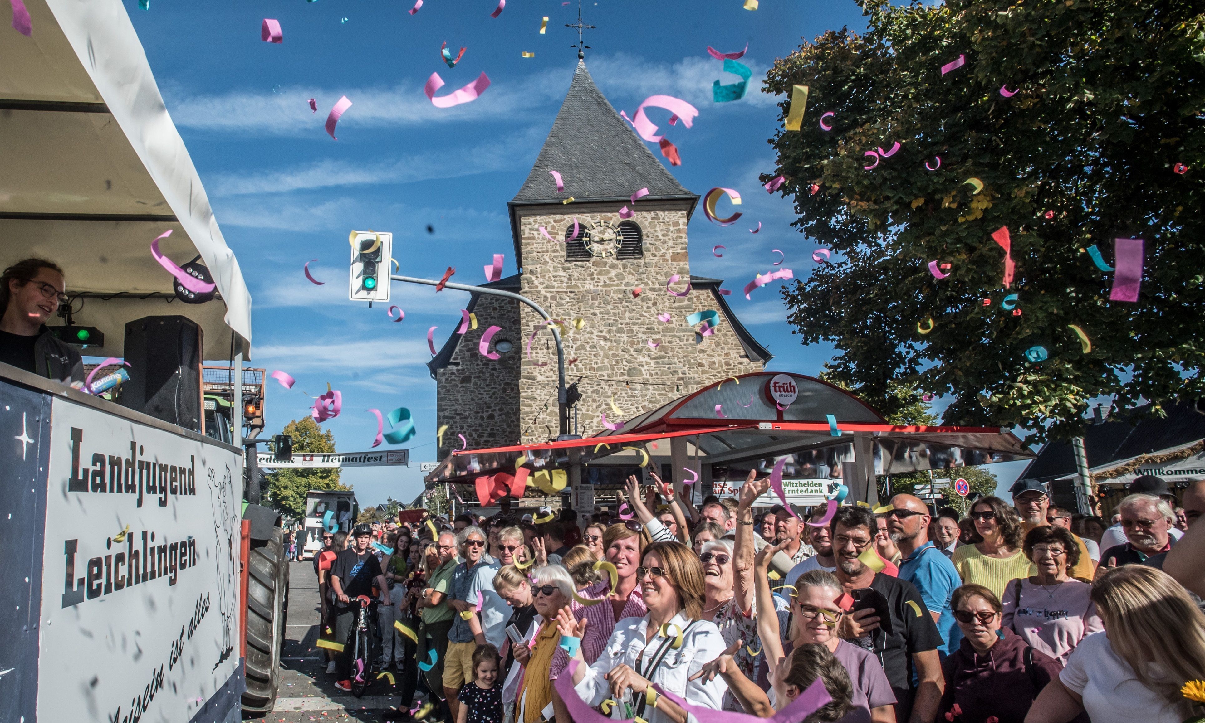 Beim Erntedankzug in Witzhelden.