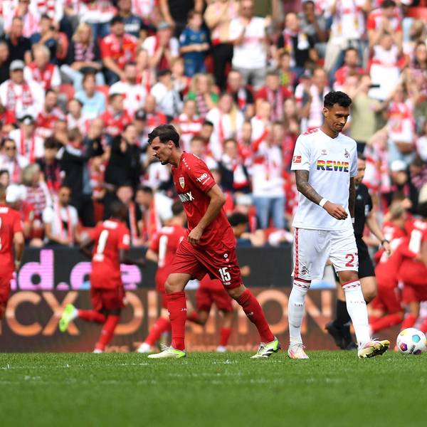 Davie Selke verlor am Samstag den entscheidenden Ball vor dem Stuttgarter 1:0, der Kölner Mittelstürmer haderte anschließend heftig.