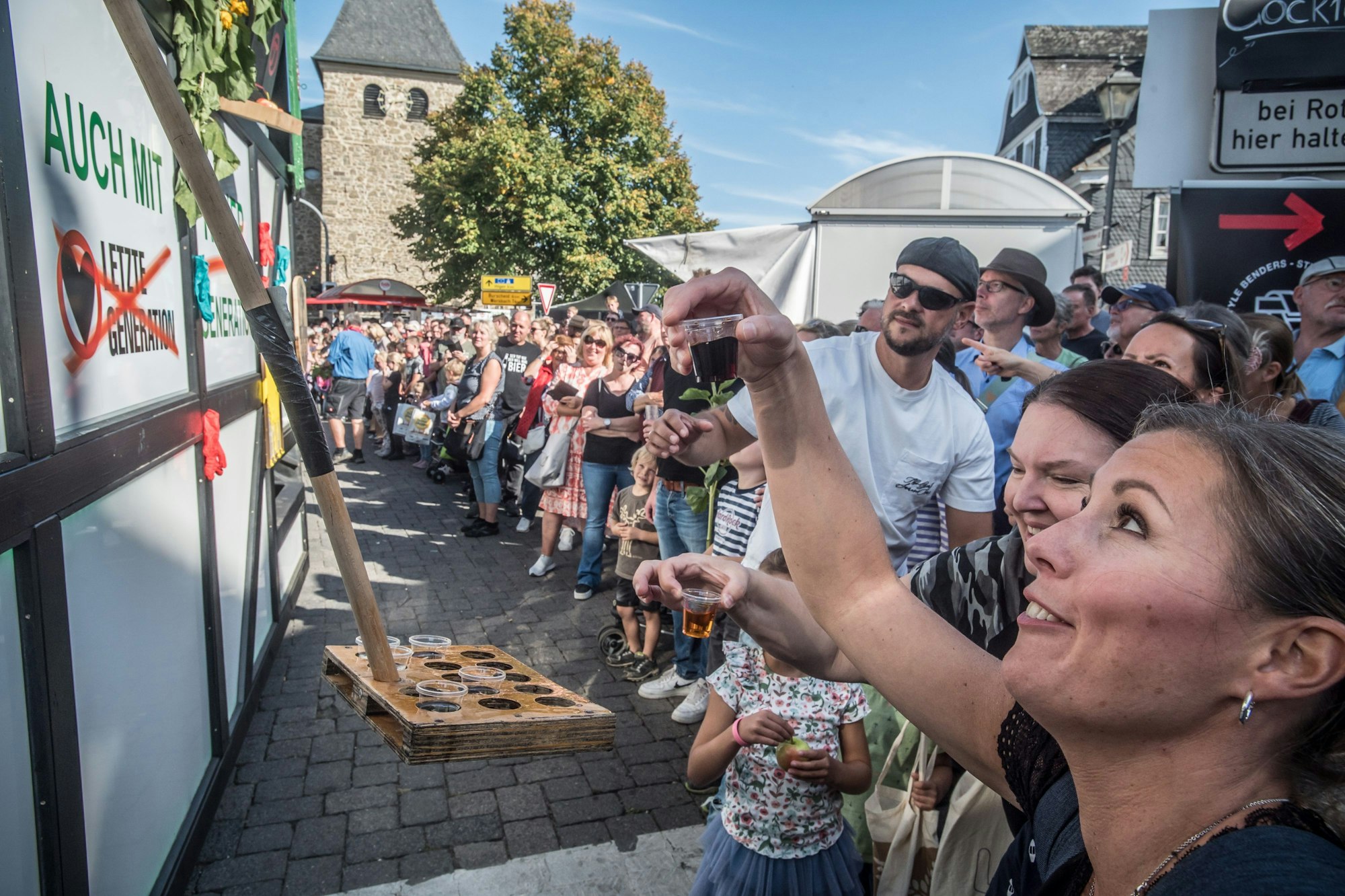 Beim Erntedankzug in Witzhelden.