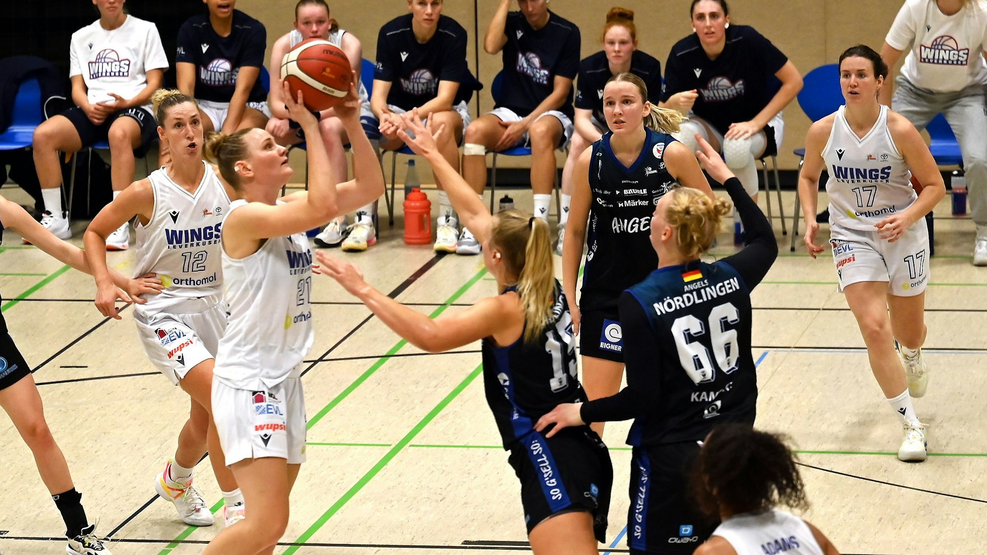 30.09.2023, Basketball-Orthomol Wings Leverkusen- Nördlingen
links: Martha Middeler (Leverkusen)
Foto: Uli Herhaus