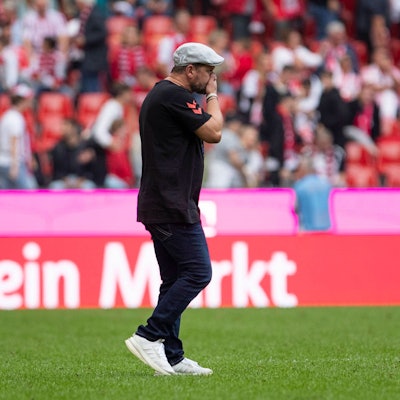 FC-Trainer Steffen Baumgart nach dem 0:2 am Samstag gegen den VfB Stuttgart.