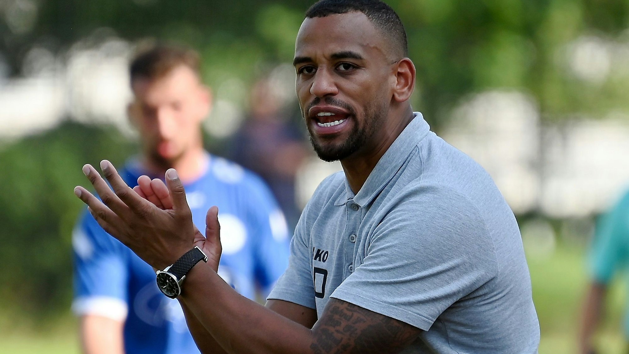 20.08.2023, Fussball-Deuitz 05 - FC Pesch
TR: Raoul Dia (Deutz)
Foto: Uli Herhaus
