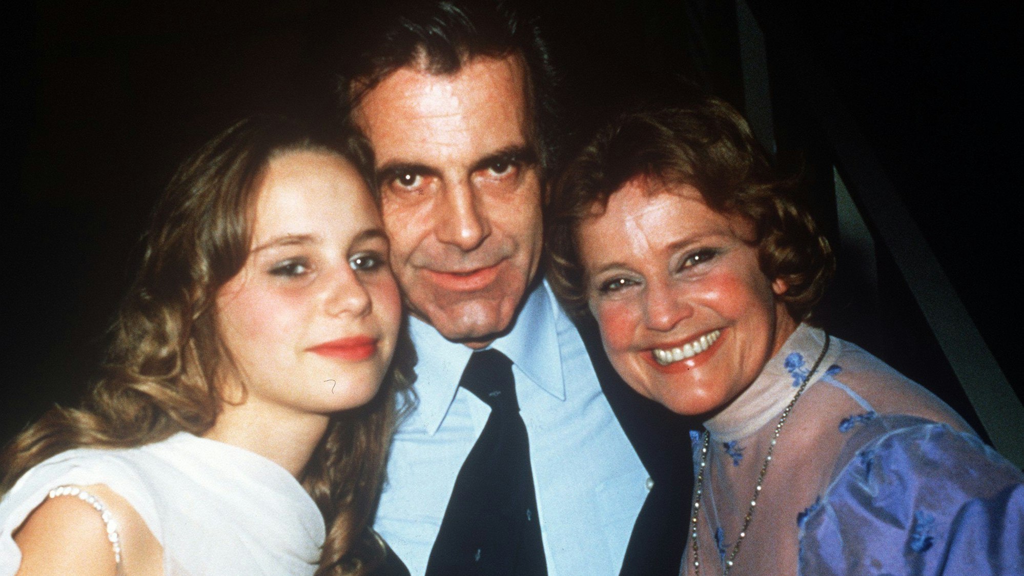 Der österreichische Schauspieler Maximilian Schell mit seiner Schwester Maria Schell und deren Tochter Marie Theres Relin.