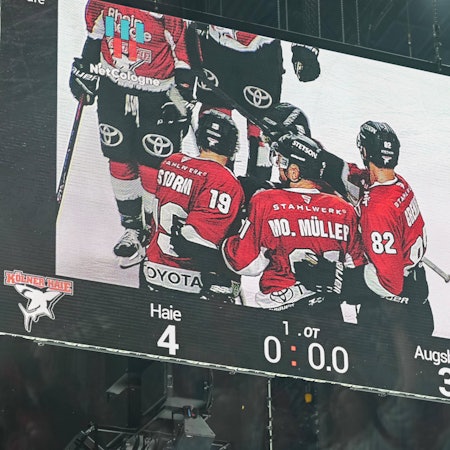 Die Koelner Haie besiegen die Augsburger Panther mit 4:3. Koelner Haie vs. Augsburger Panther, Eishockey, Penny DEL, Saison 2023/2024, 07. Spieltag, 03.10.2023 Koelner Haie vs. Augsburger Panther, Eishockey, Penny DEL, Saison 2023/2024, 07. Spieltag , 03.10.2023 Koeln