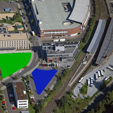 Luftbild aus Gummersbach mit dem Steinmüllergelände.