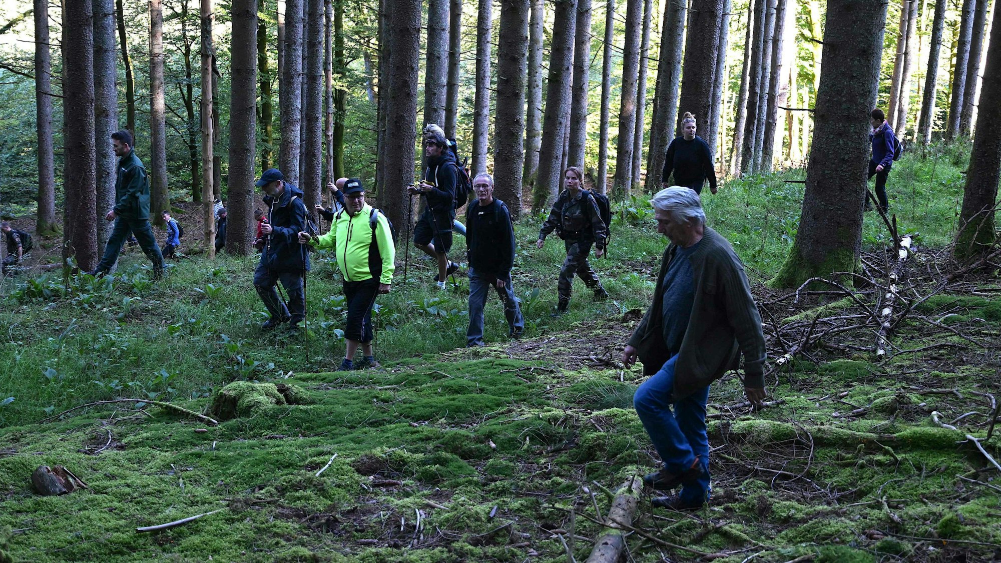 Freiwillige suchen gemeinsam mit der Polizei nach der vermissten Lina im Elsass. Die 15-Jährige war in der Nähe eines Waldstücks Ende September bei Saint-Blaise-la-Roche verschwunden.