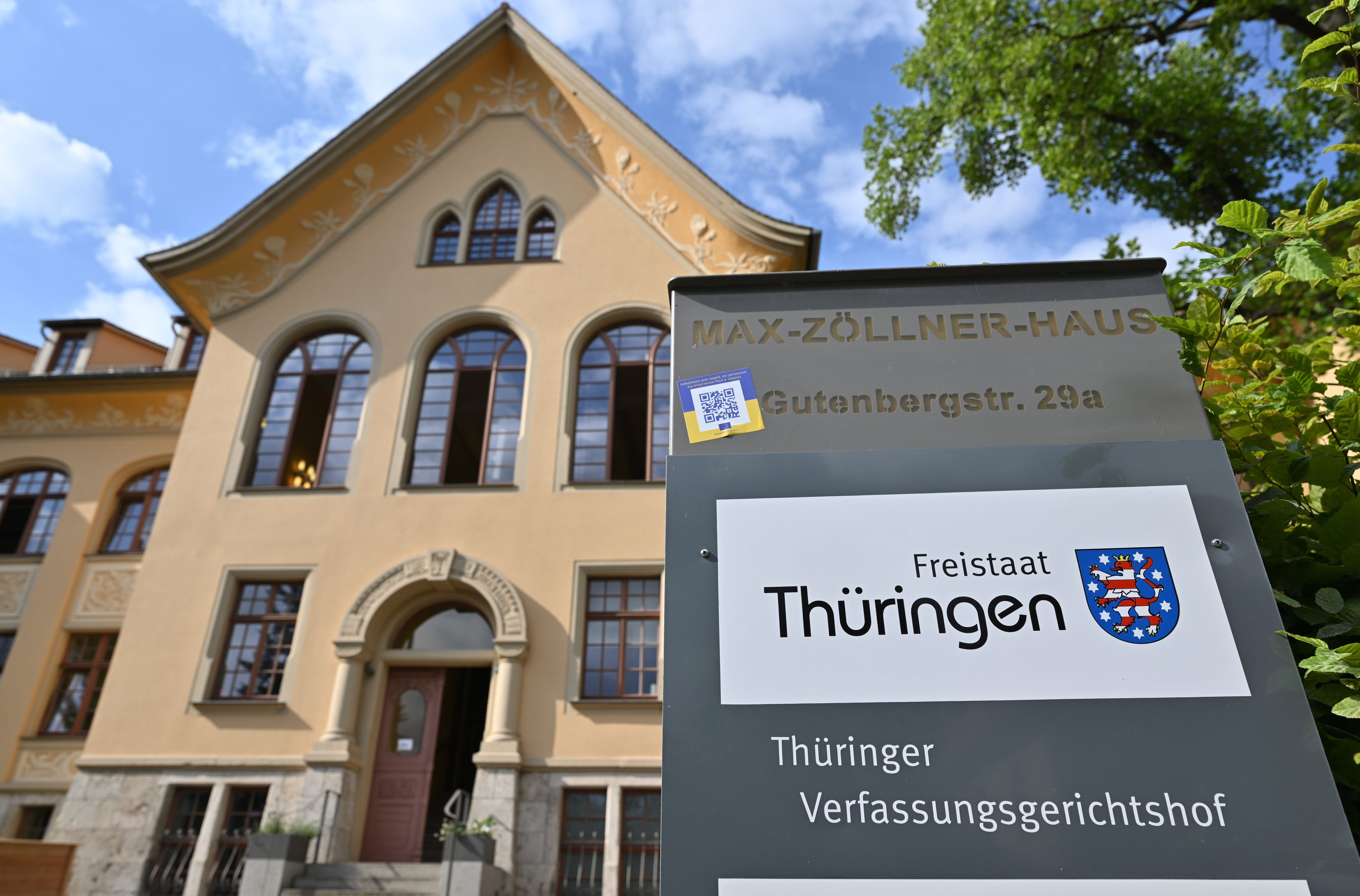 Blick auf das Gebäude des Thüringer Verfassungsgerichtshofs.