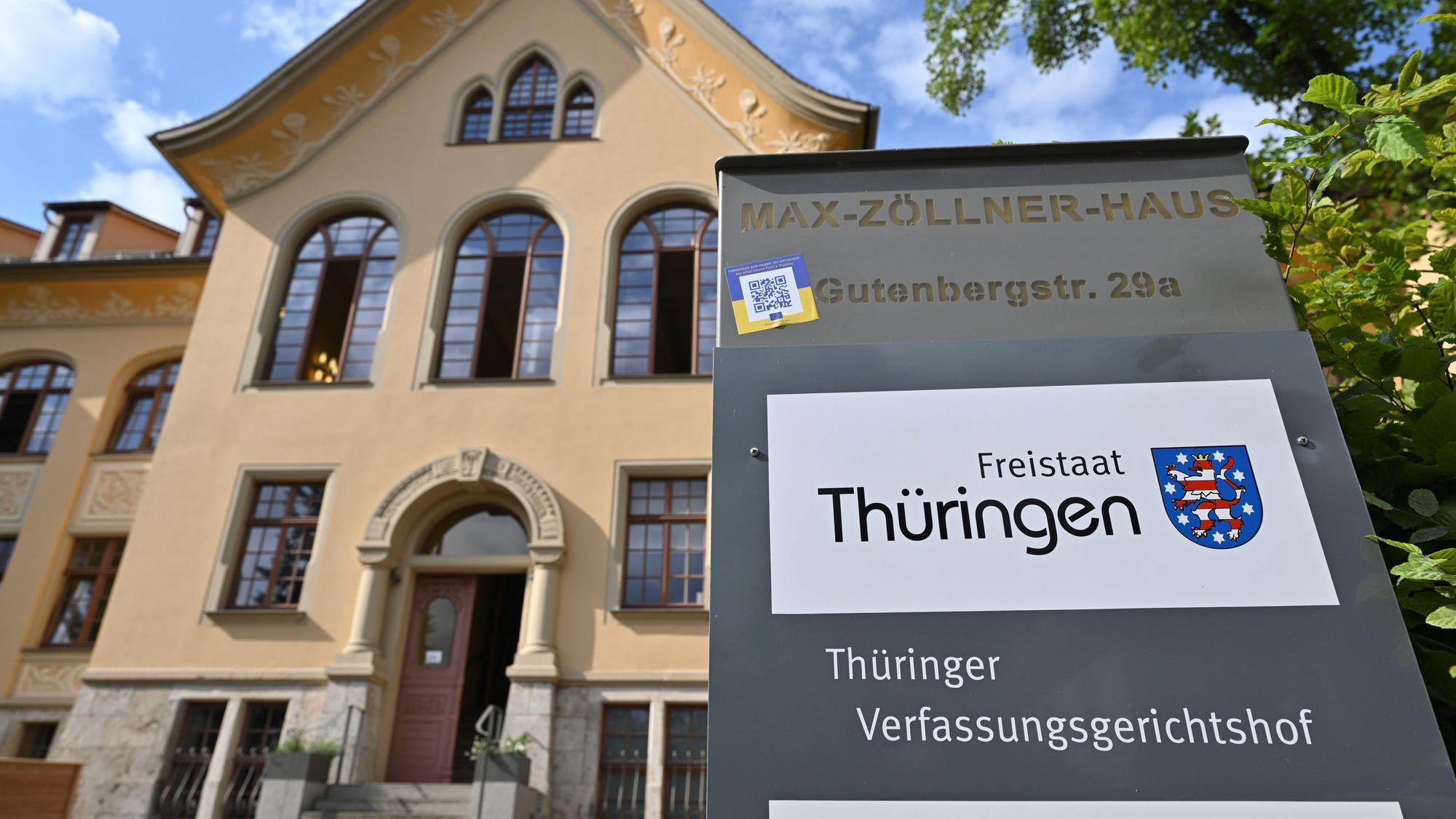 Blick auf das Gebäude des Thüringer Verfassungsgerichtshofs.