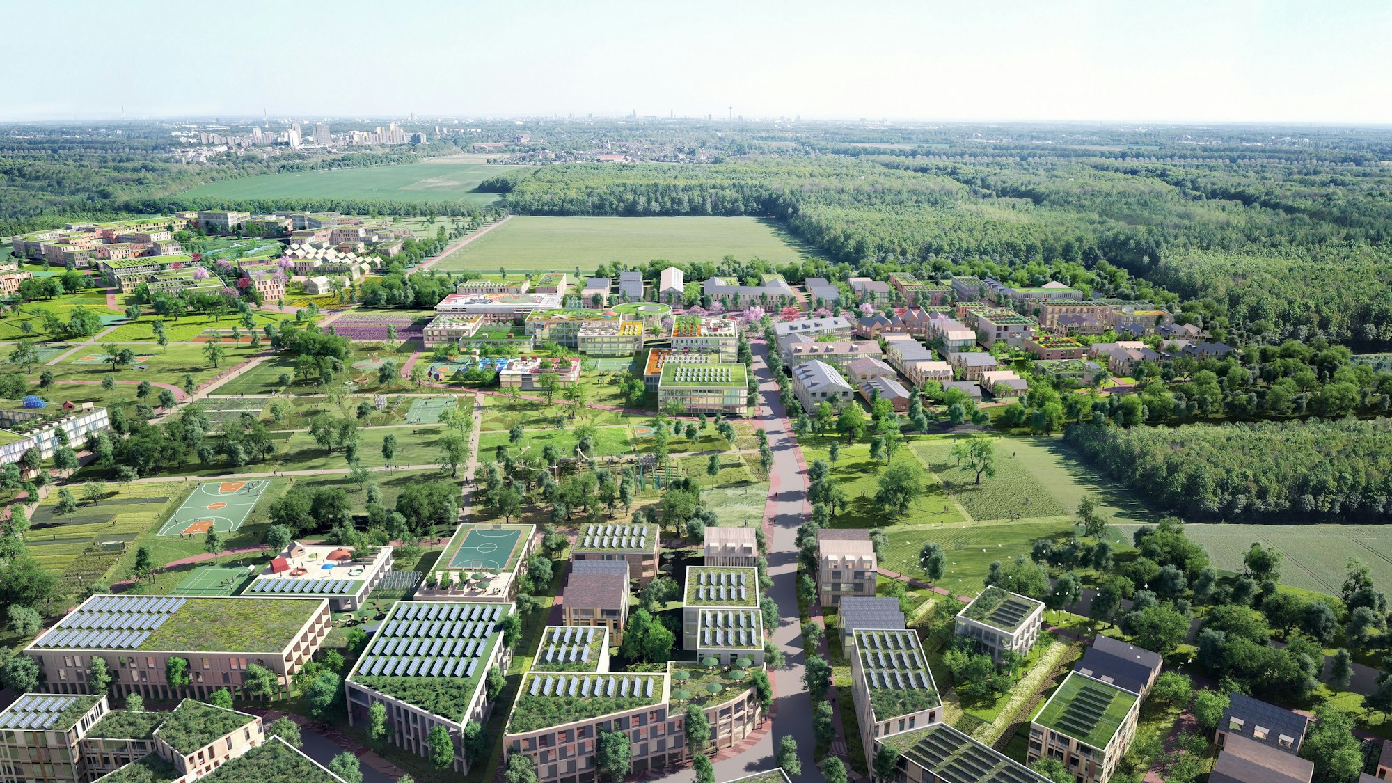 Ein Überblick auf den neuen Stadtteil Kreuzfeld.