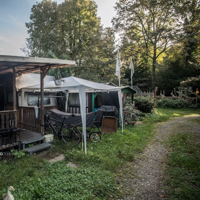 Der Campingplatz auf dem Gelände Am Block in Leichlingen.