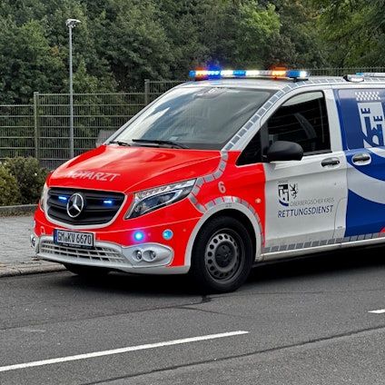 Ein Rettungswagen des Oberbergischen Kreises.