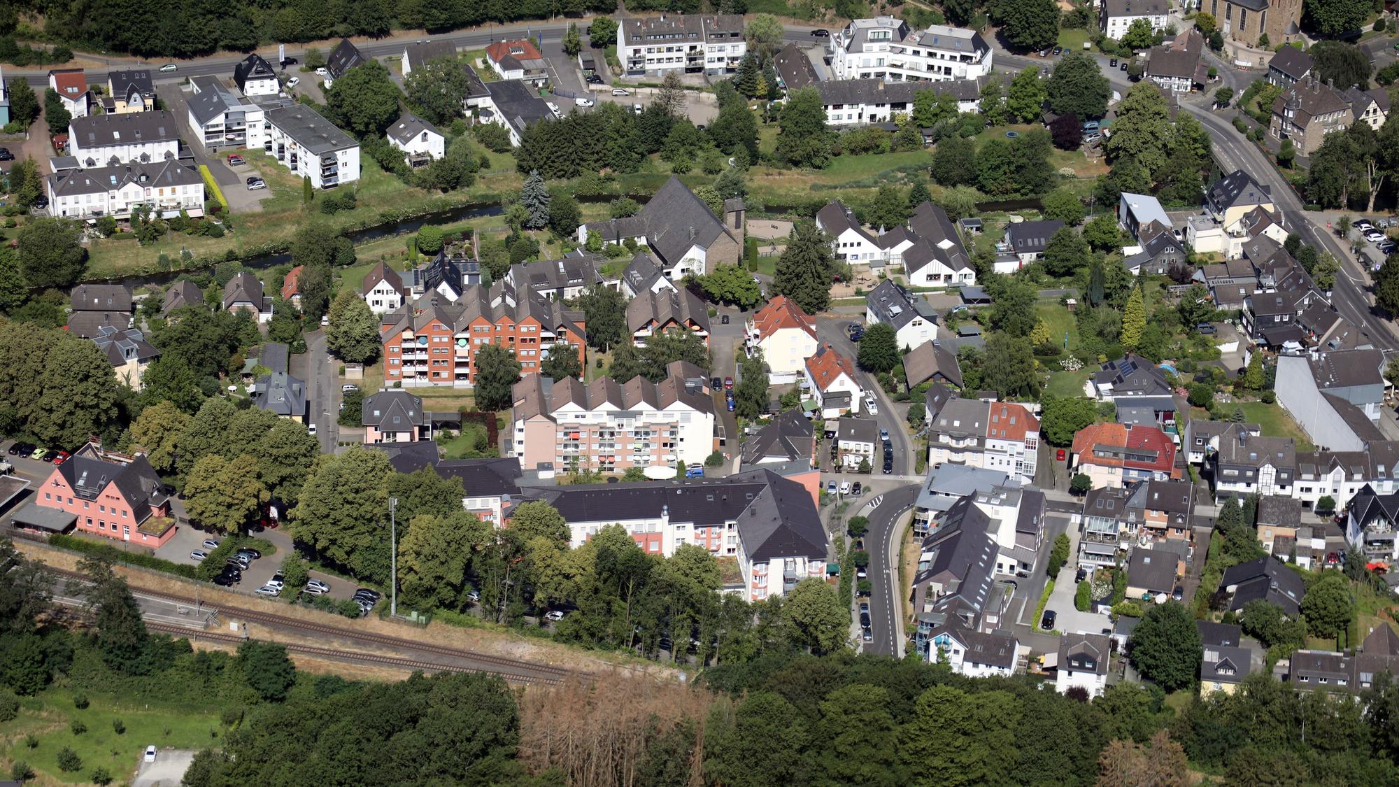 Eine Luftaufnahme über Hoffnungsthal.