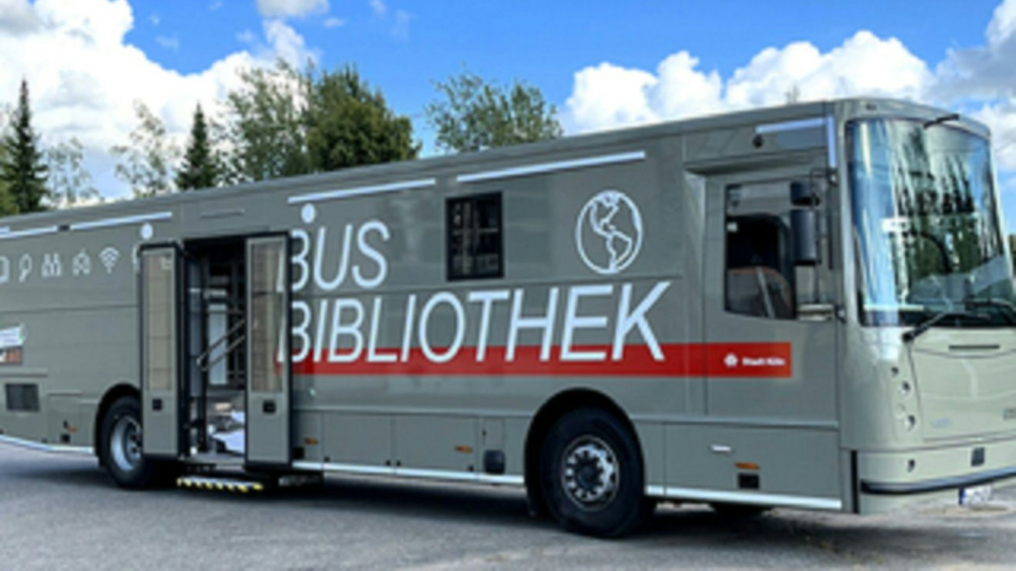 Die neue Busbibliothek der Stadt Köln.