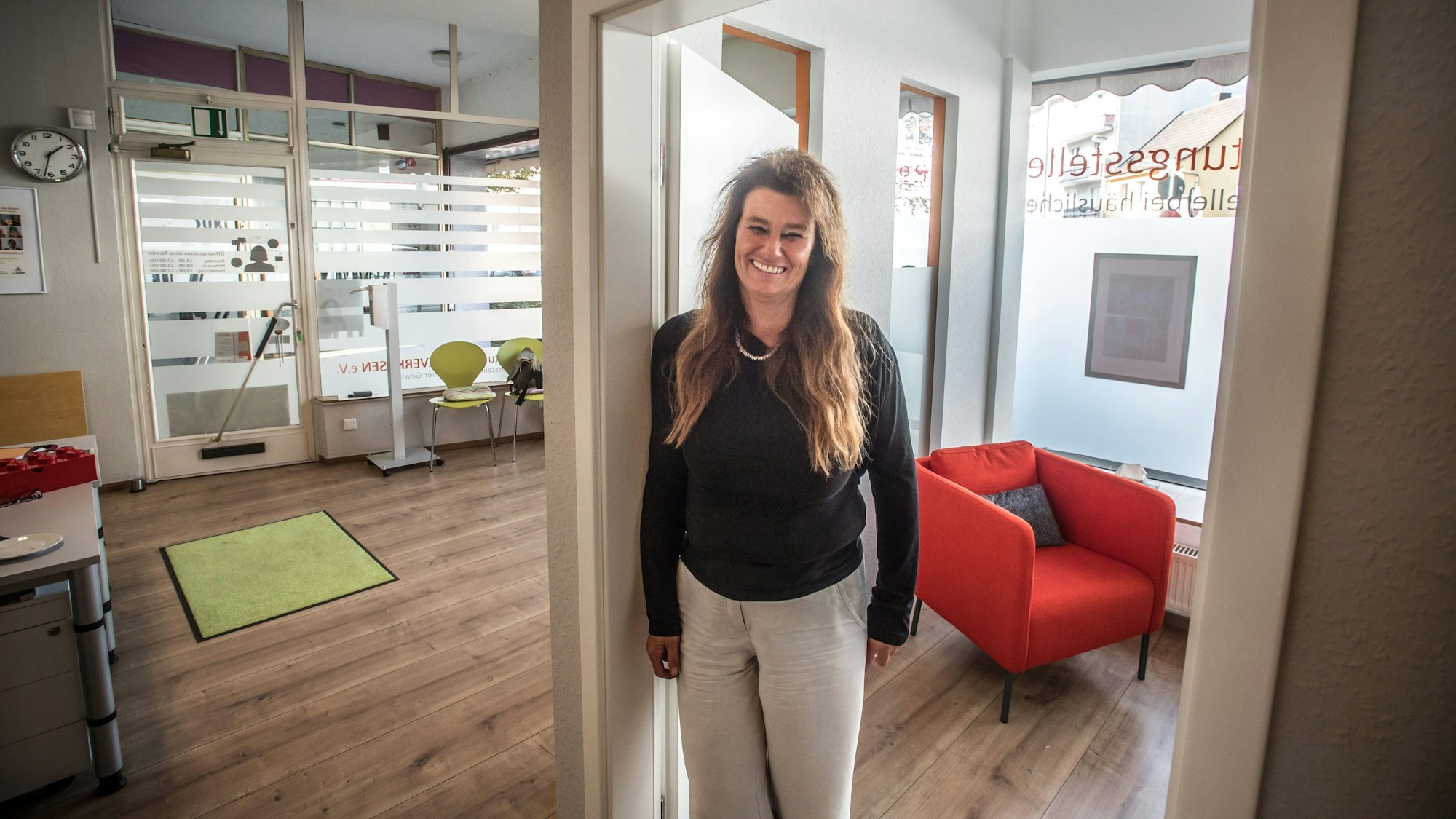 Christiane Gäcke in der Beratungsstelle Birkenbergstraße