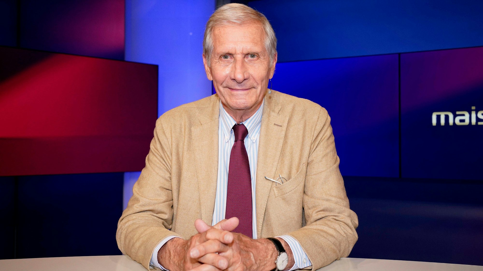Ulrich Wickert 2023 in der ARD-Talkshow maischberger.
